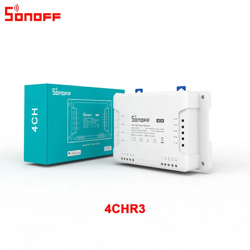 Sonoff - Interruptor inteligente WiFi Sonoff 4CHR3 de