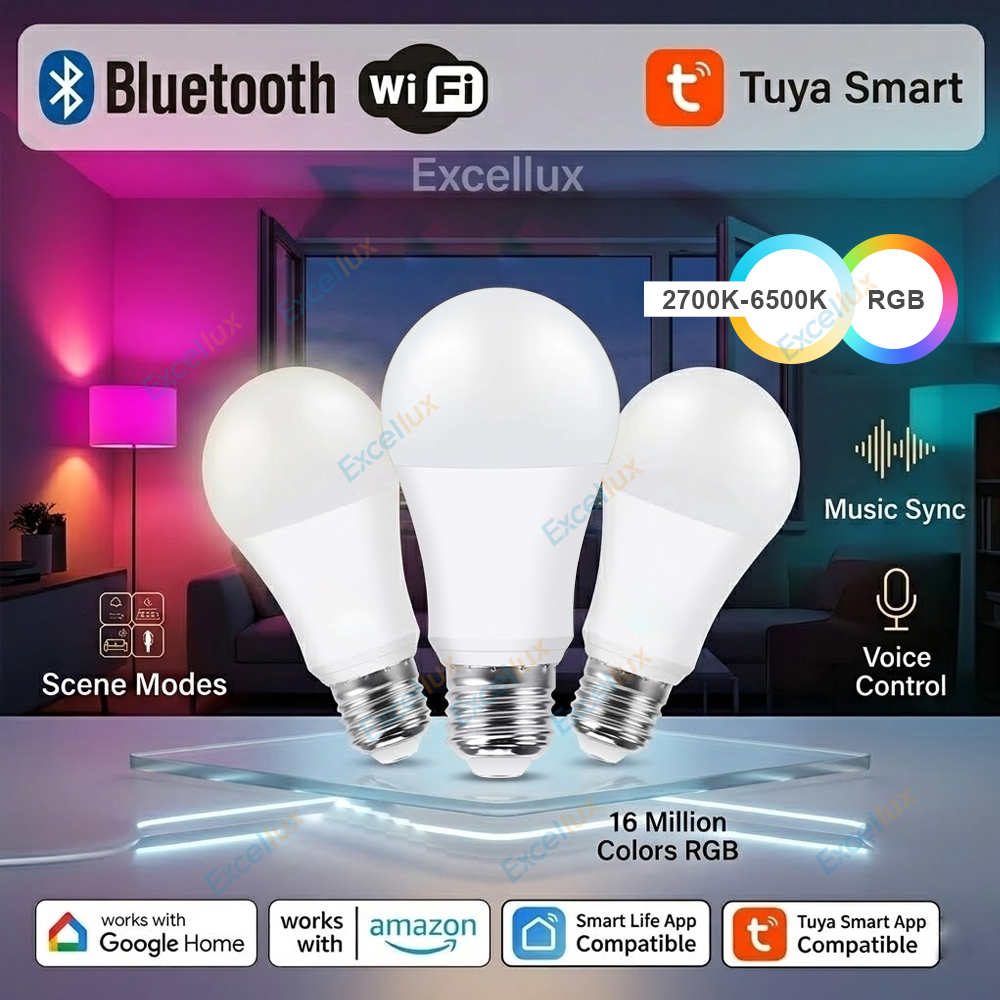 Home Assistant Tuya - Bombilla LED Inteligente Tuya E27 15W