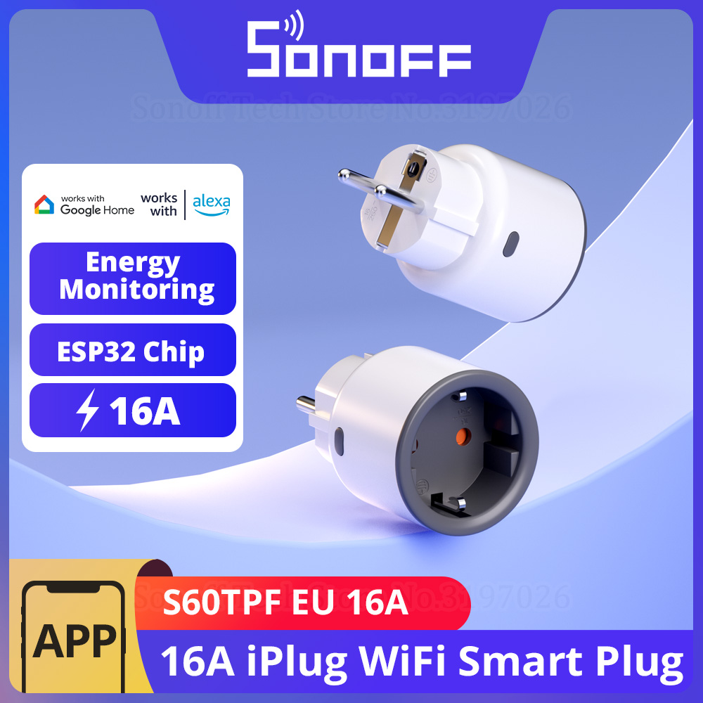 Sonoff - SONOFF S60 EU 16A Enchufe Inteligente