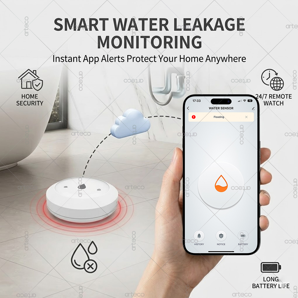 Sensor de agua Zigbee, detecto - Home Assistant Tuya reseña y precio