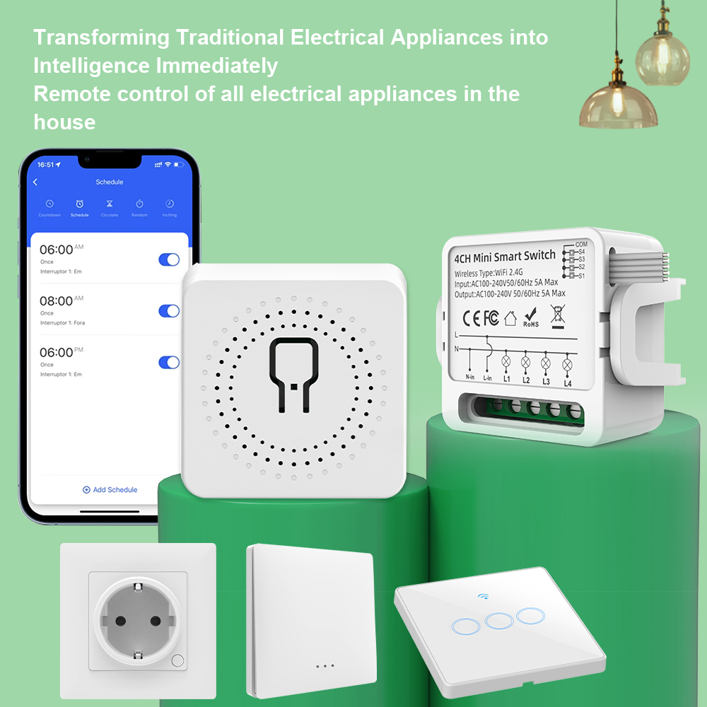 Interruptor Inteligente WiFi T - Tuya 4 Channel reseña y precio