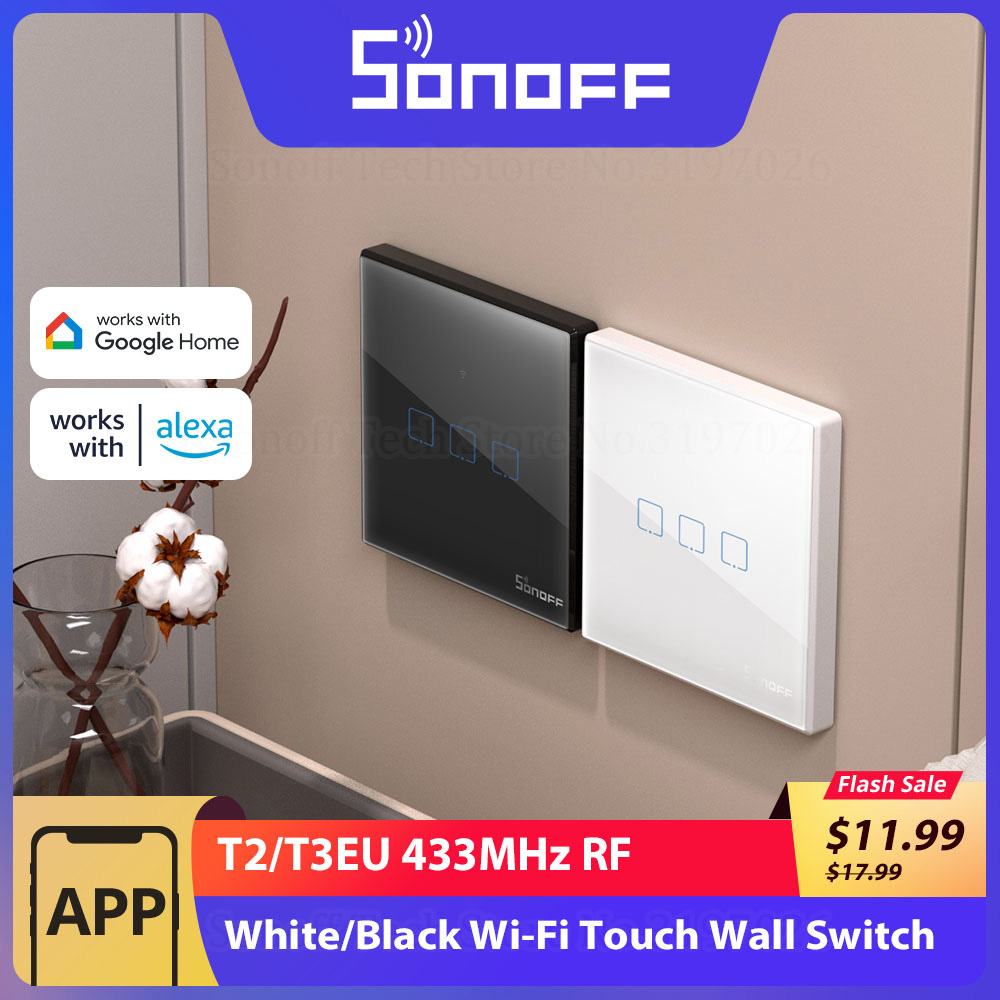 SONOFF T2/T3EU 433Mhz RF WiFi  - Sonoff Basic reseña y precio