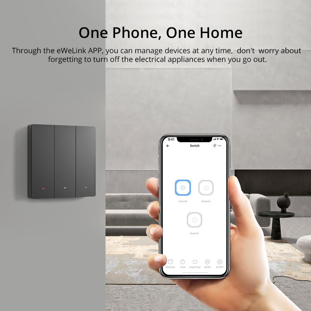 Interruptor de pared inteligen - Sonoff reseña y precio