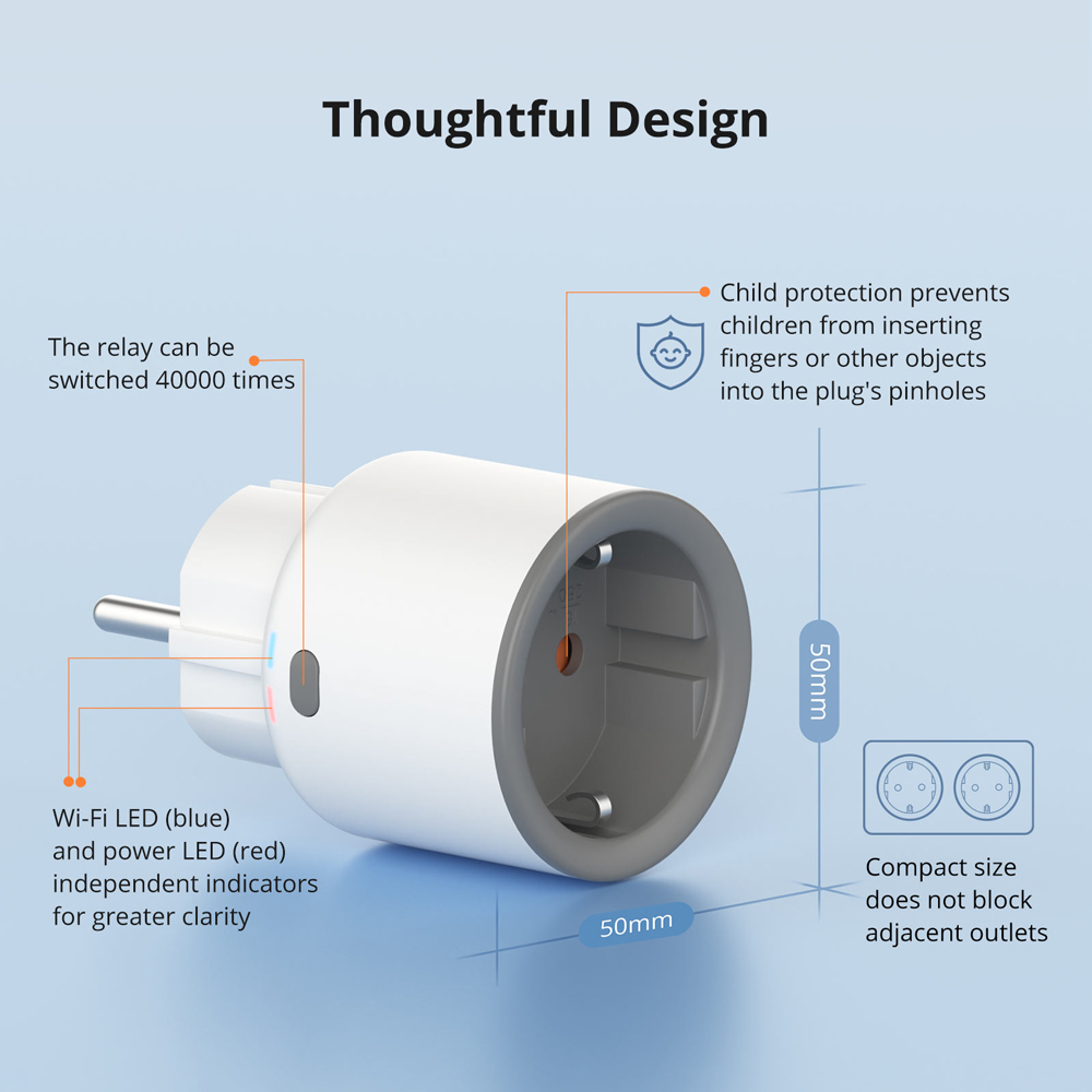 SONOFF S60 EU 16A Enchufe Inte - Sonoff reseña y precio